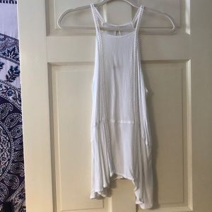 Hollister White Flowy Tank Top